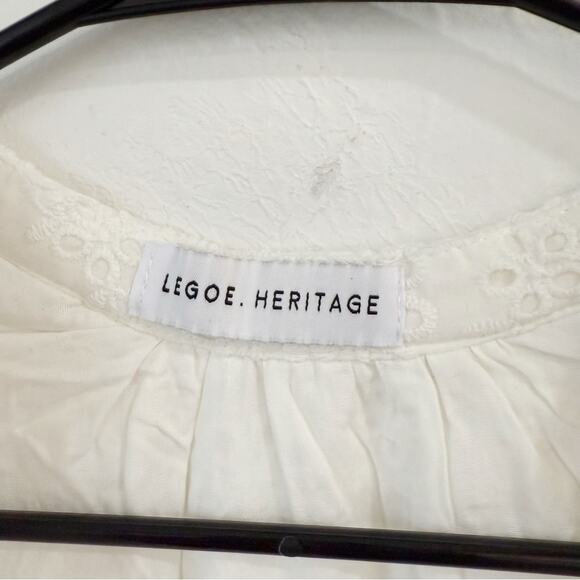 Legoe Heritage Maternity Eyelet Lace Dress Sz XS - Picture 3 of 8